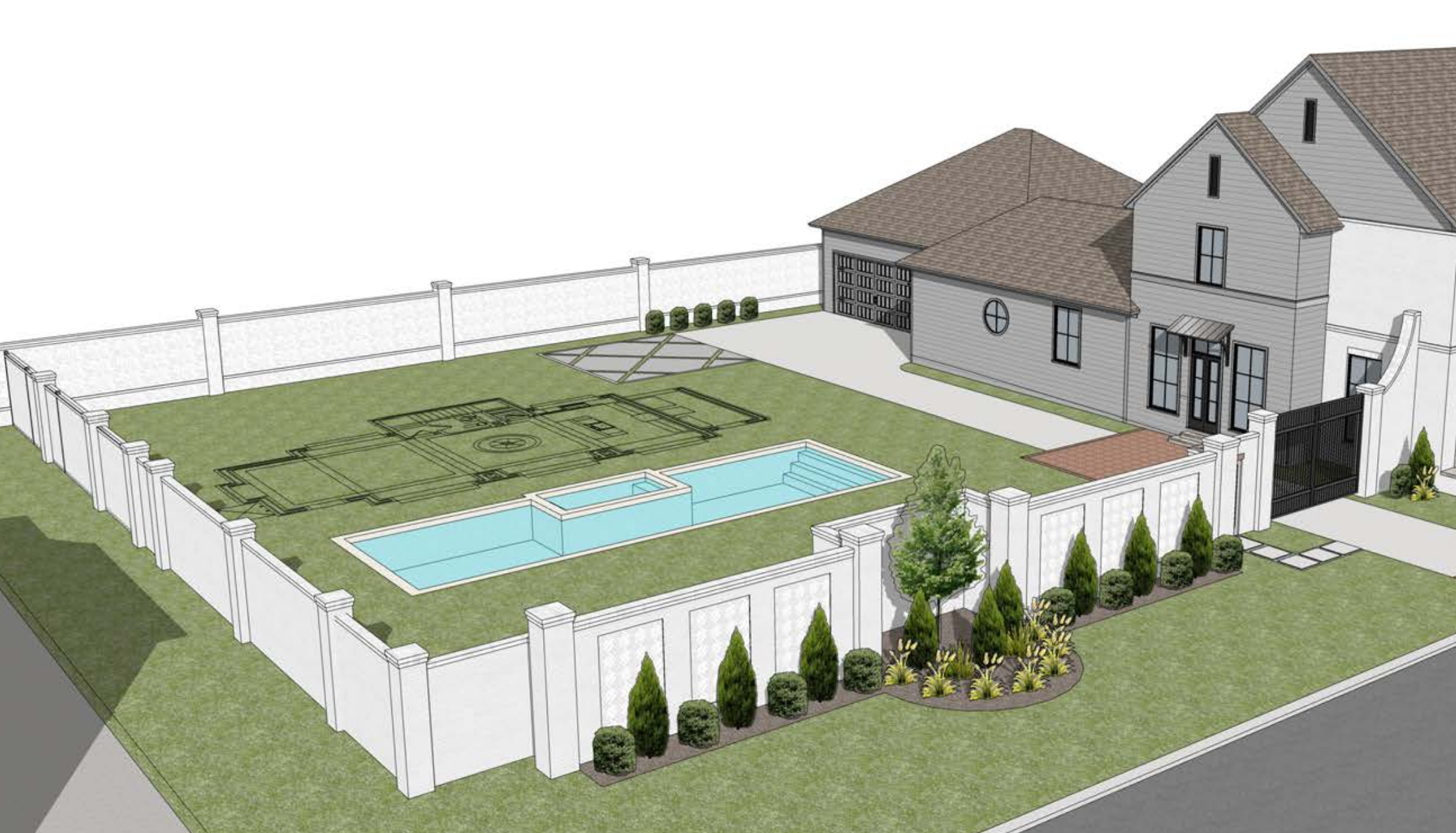 Architectural rendering for 651 Adelia Lane.