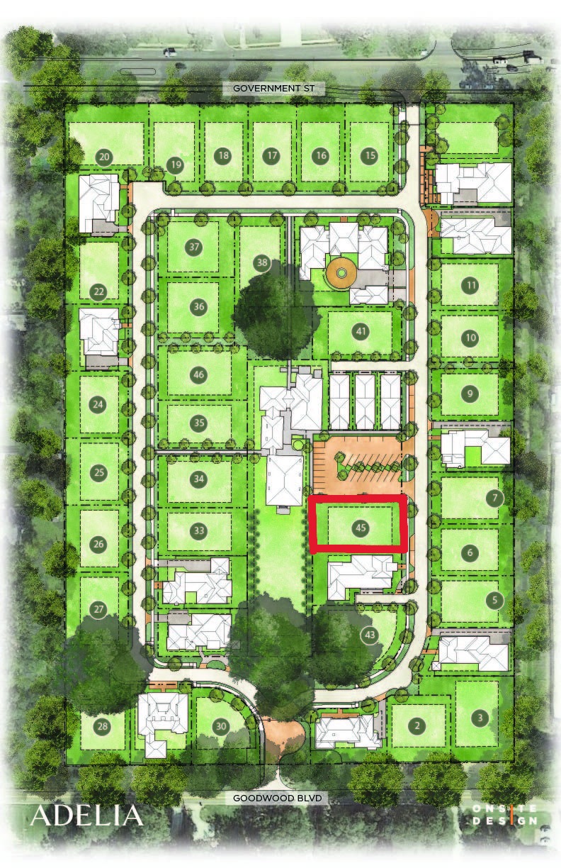 Site plan for 716 Adelia Lane within Adelia at Old Goodwood.