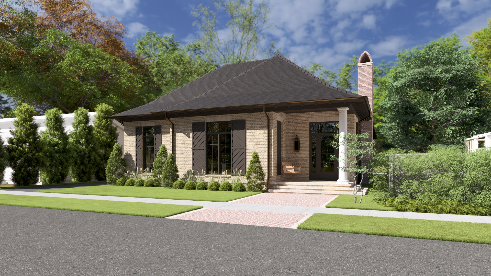Alternate exterior view of the planned 8646 Hattic Street residence.