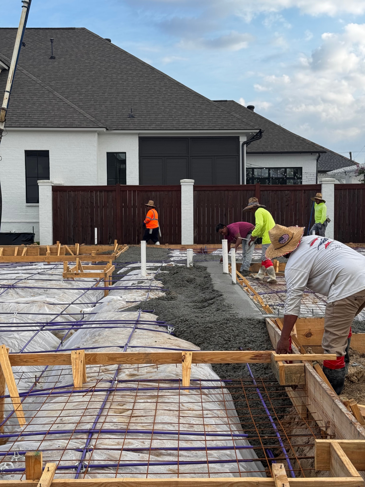 Concrete foundation work coordinated under BCG project management